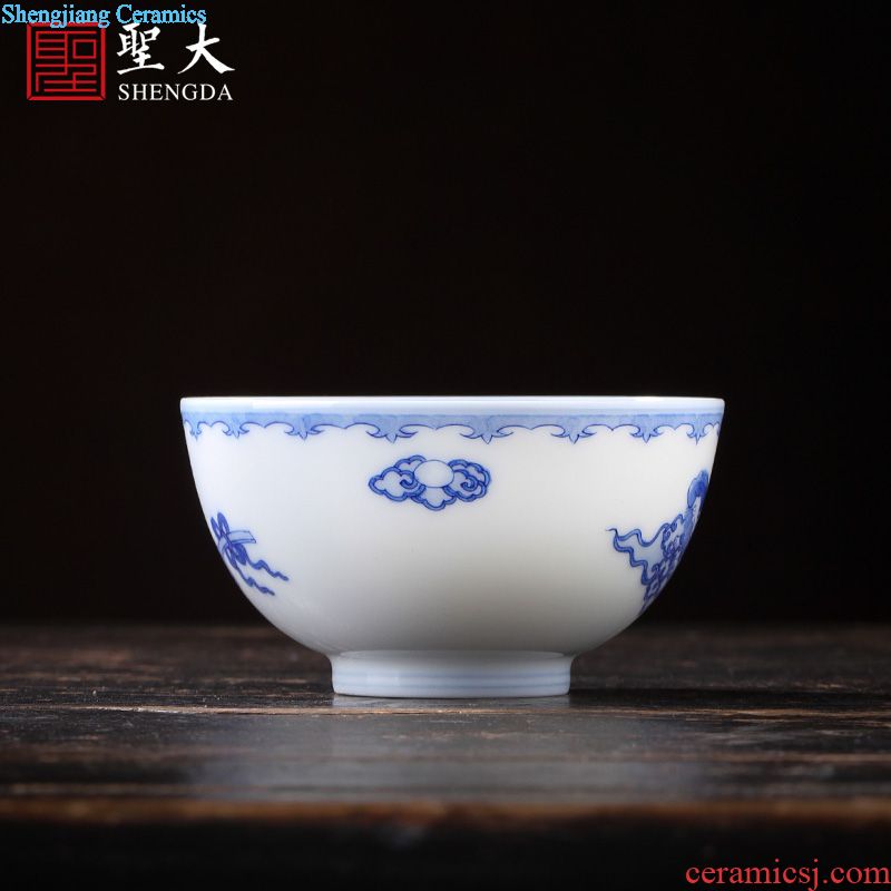 Santa teacups hand-painted ceramic kungfu heavy pastel bamboo seven sages - straight mug sample tea cup of jingdezhen tea service