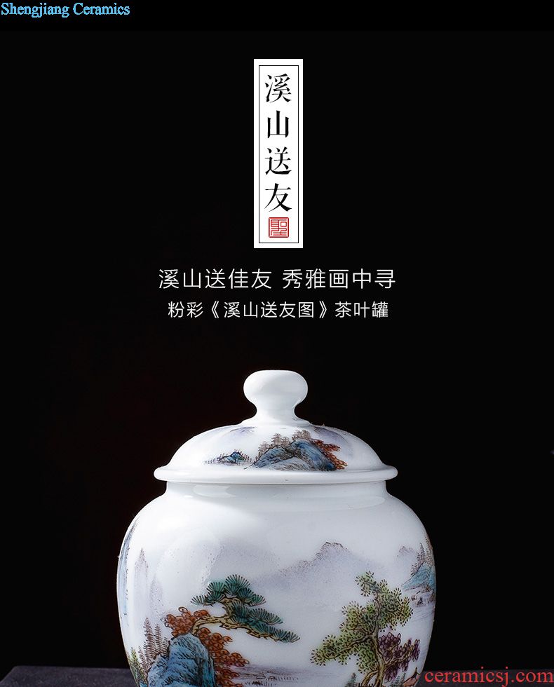 Santa teacups hand-painted ceramic kung fu ji blue glaze colored enamel paint flowers of jingdezhen tea service manual sample tea cup