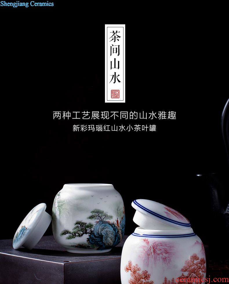 Holy big ceramic fair mug hand-painted new color landscape cool breeze flowing spring tea sea of jingdezhen tea service manual points