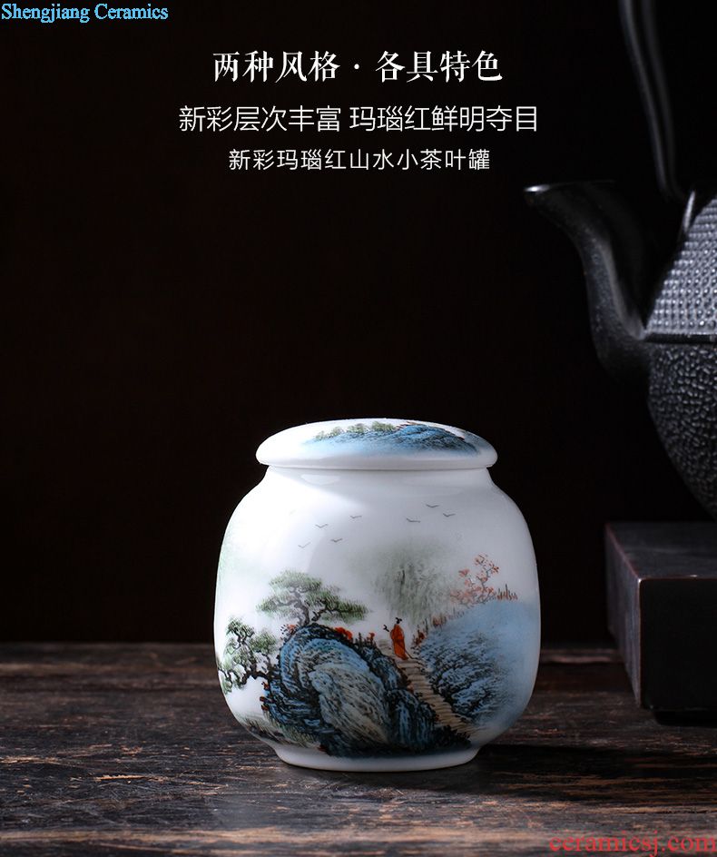 Holy big ceramic fair mug hand-painted new color landscape cool breeze flowing spring tea sea of jingdezhen tea service manual points