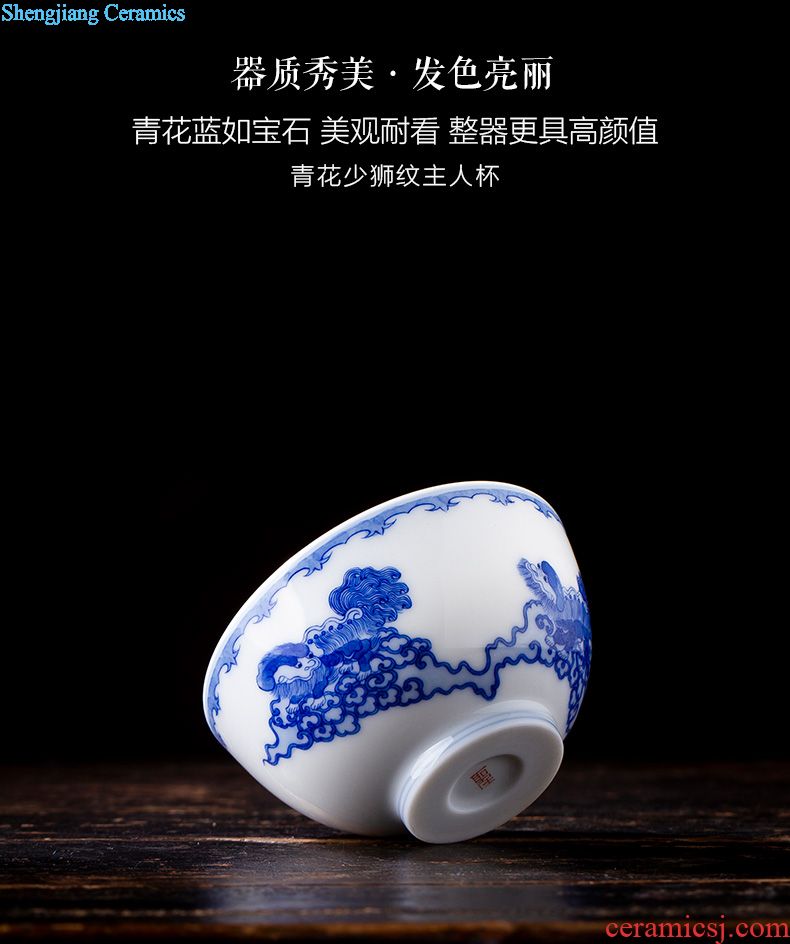 Santa teacups hand-painted ceramic kungfu heavy pastel bamboo seven sages - straight mug sample tea cup of jingdezhen tea service