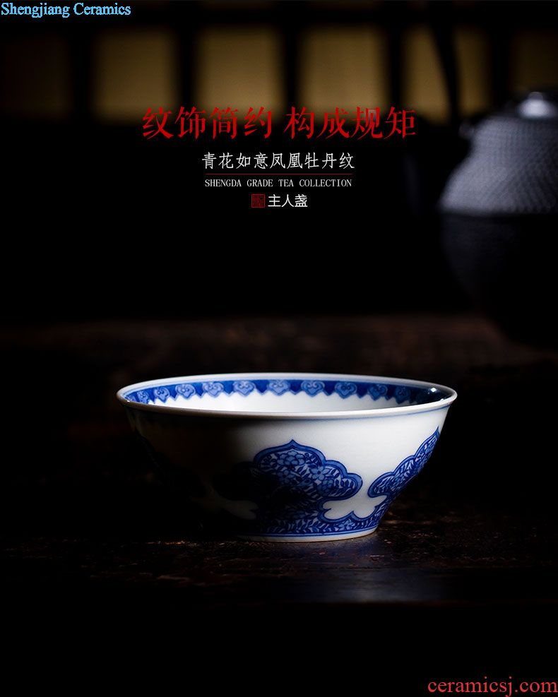Santa teacups hand-painted ceramic kungfu kwai pattern master cup sample tea cup jingdezhen porcelain dou been grass tea sets