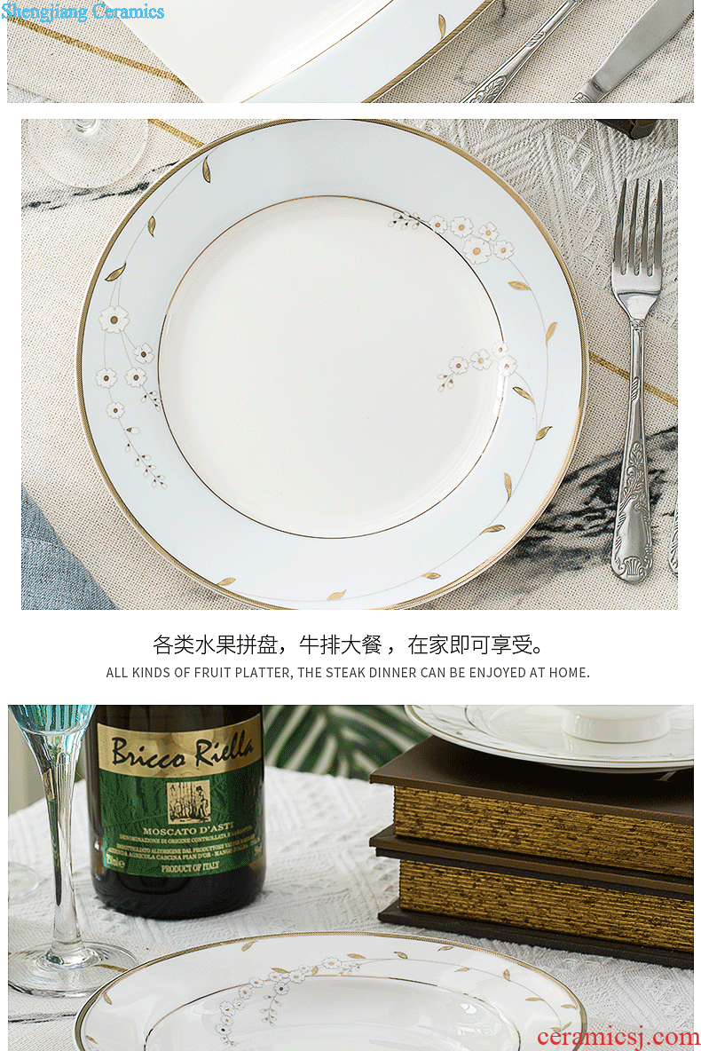 Far - Chinese dishes suit household Jingdezhen porcelain tableware suit 56 bone head bowl chopsticks dishes ceramics