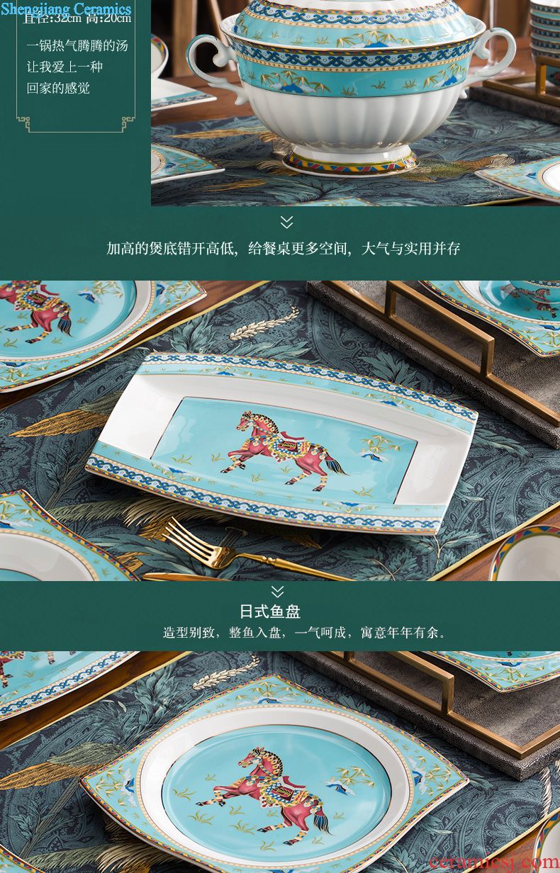 Far industry - European high-grade bone China coffee set Jingdezhen ceramic coffee cups of coffee a suit of a complete set of 15 into the head