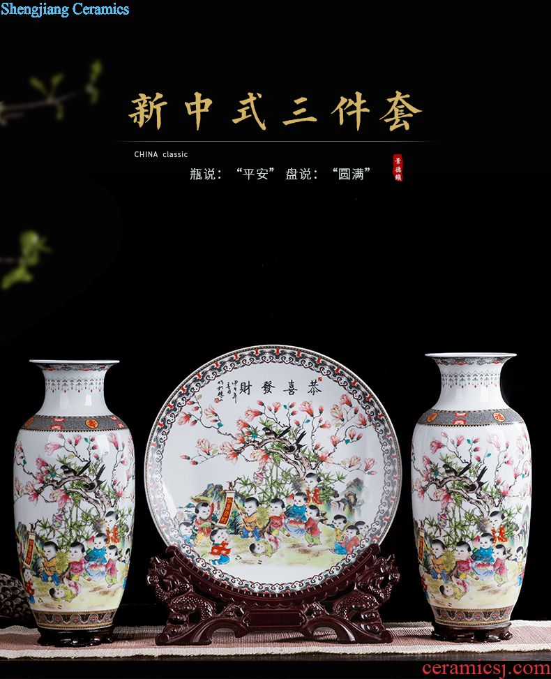 Jingdezhen ceramics in sitting room adornment bone porcelain vase contemporary household glair contracted style furnishing articles