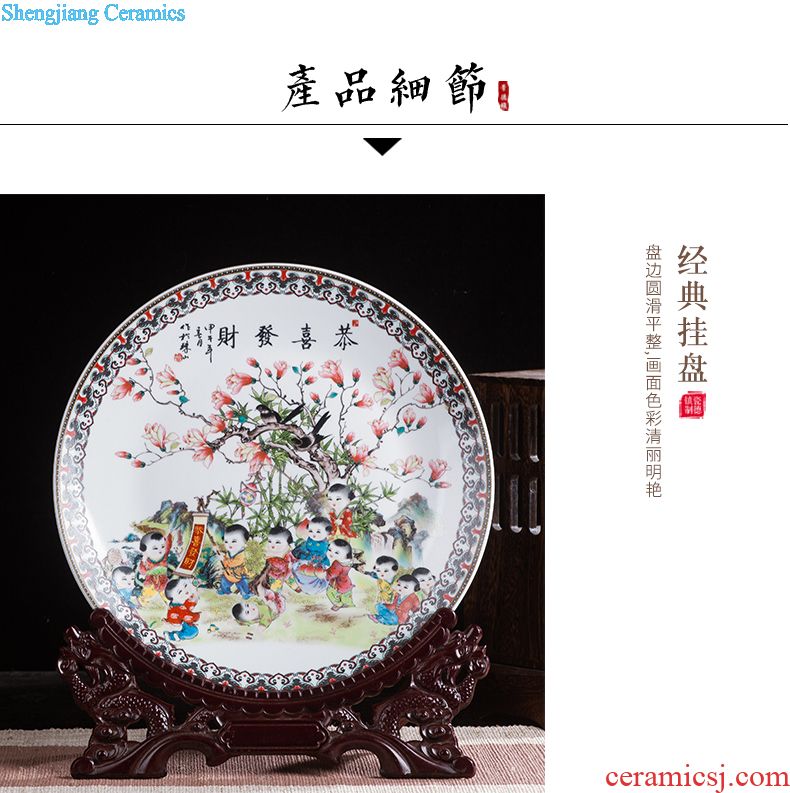 Jingdezhen ceramics in sitting room adornment bone porcelain vase contemporary household glair contracted style furnishing articles