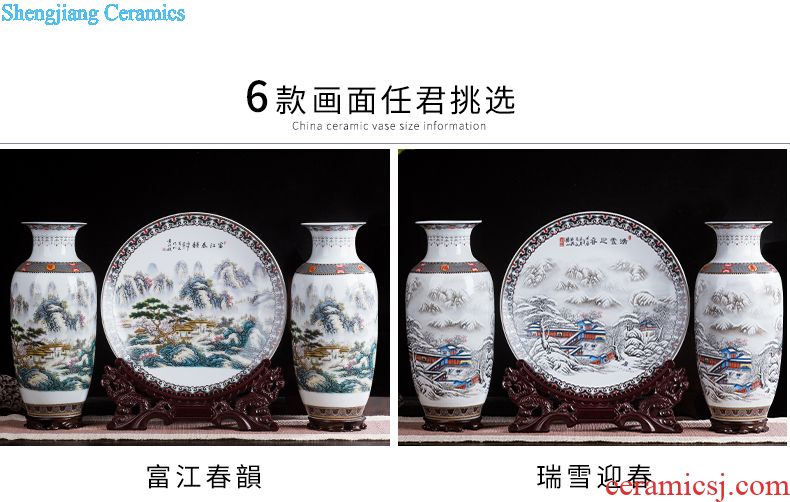 Jingdezhen ceramics in sitting room adornment bone porcelain vase contemporary household glair contracted style furnishing articles