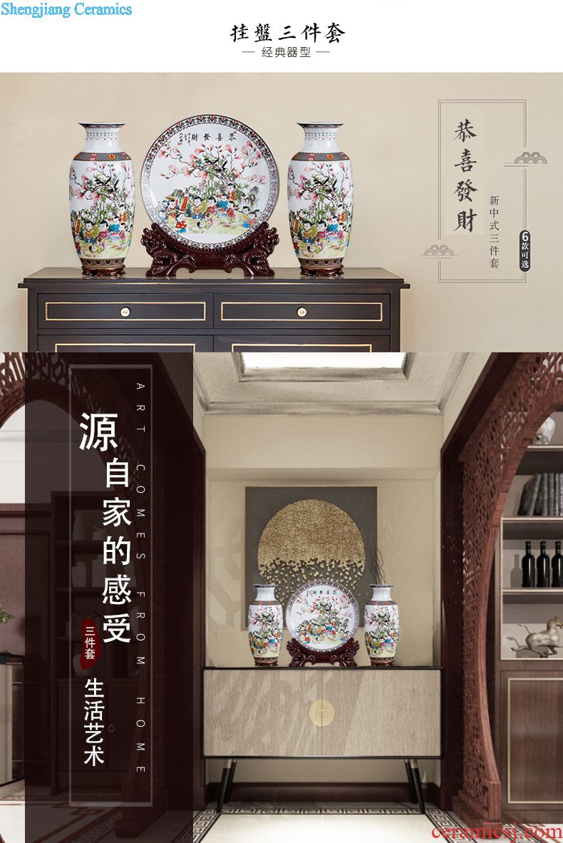 Jingdezhen ceramics in sitting room adornment bone porcelain vase contemporary household glair contracted style furnishing articles