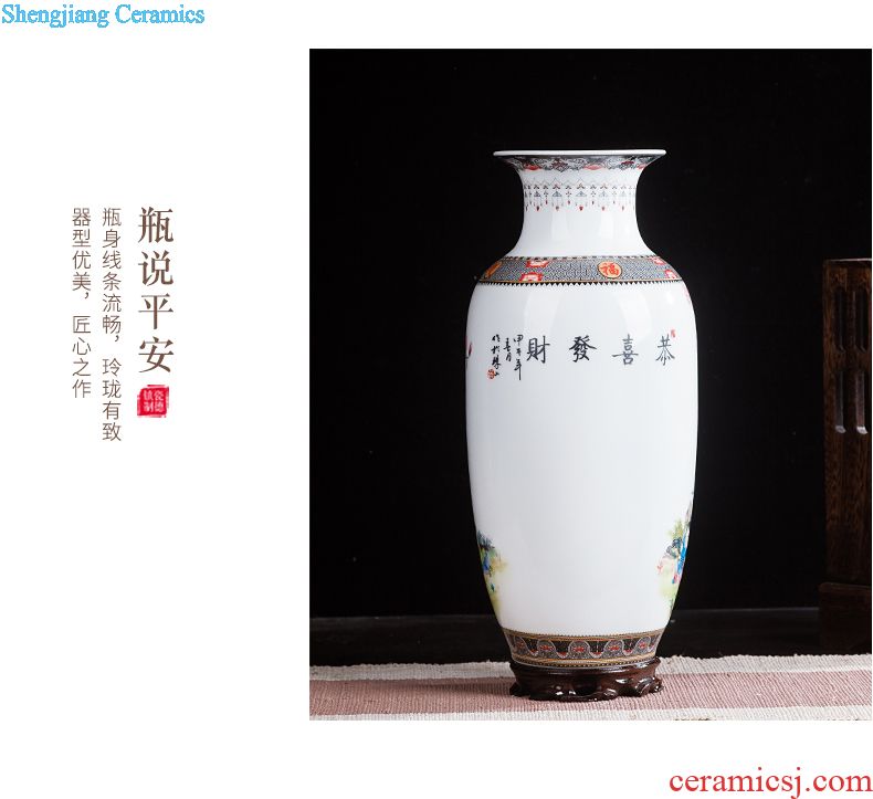 Jingdezhen ceramics in sitting room adornment bone porcelain vase contemporary household glair contracted style furnishing articles