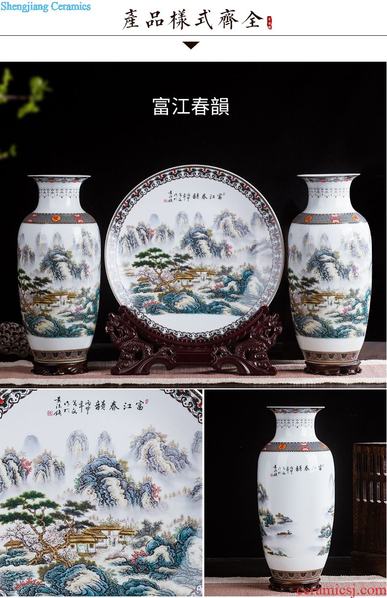 Jingdezhen ceramics in sitting room adornment bone porcelain vase contemporary household glair contracted style furnishing articles