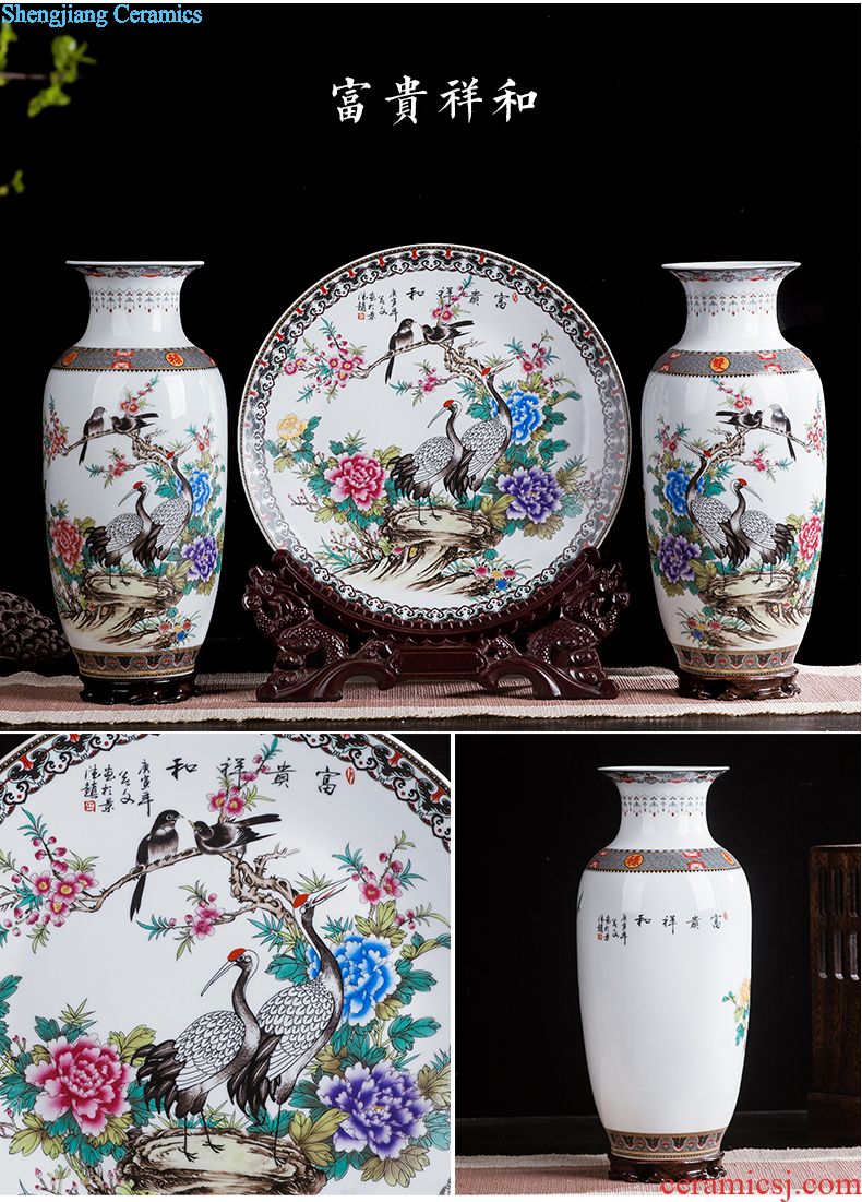 Jingdezhen ceramics in sitting room adornment bone porcelain vase contemporary household glair contracted style furnishing articles