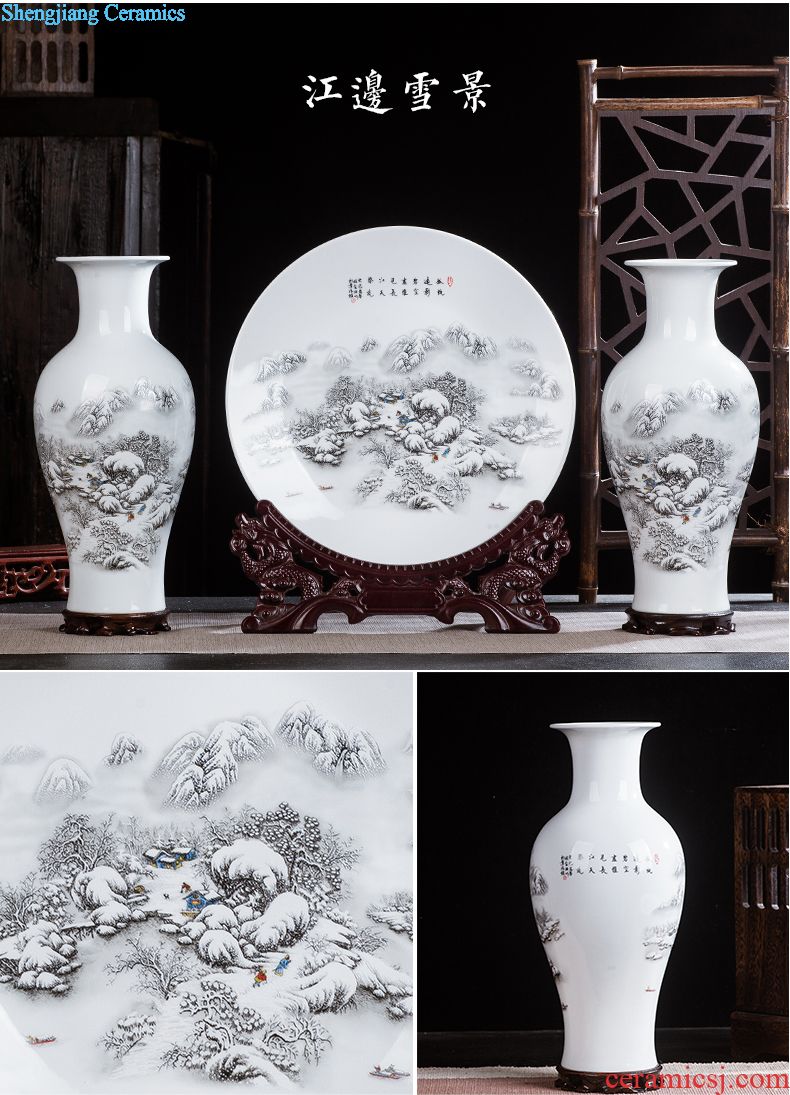 Jingdezhen ceramics in sitting room adornment bone porcelain vase contemporary household glair contracted style furnishing articles