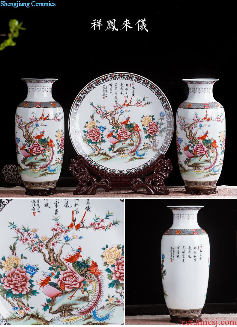 Jingdezhen ceramics in sitting room adornment bone porcelain vase contemporary household glair contracted style furnishing articles