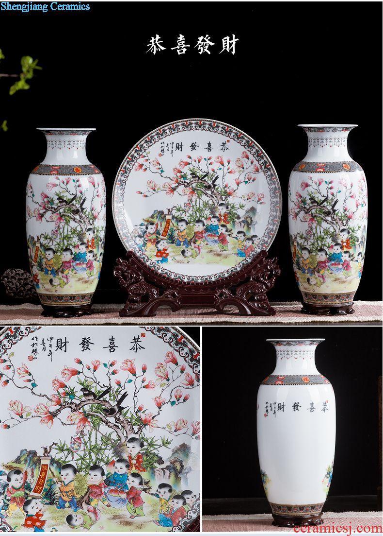 Jingdezhen ceramics in sitting room adornment bone porcelain vase contemporary household glair contracted style furnishing articles