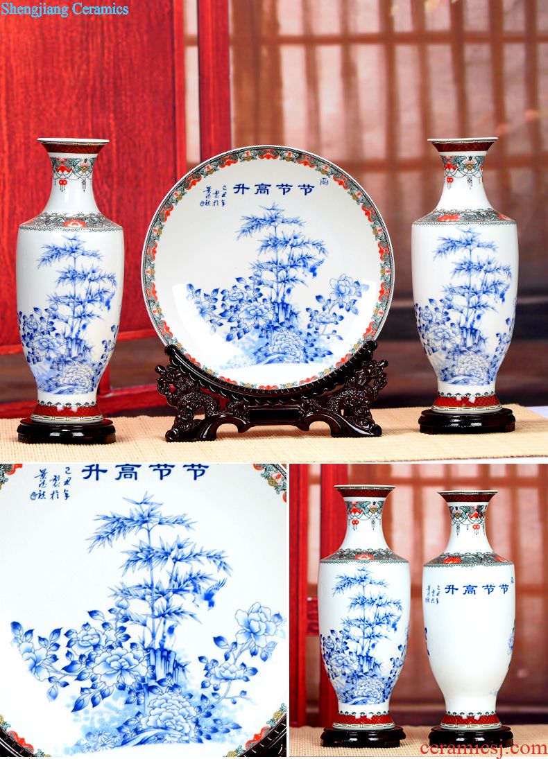 Jingdezhen blue and white porcelain ceramic vase landscape of modern home furnishing articles contracted sitting room decoration ideas