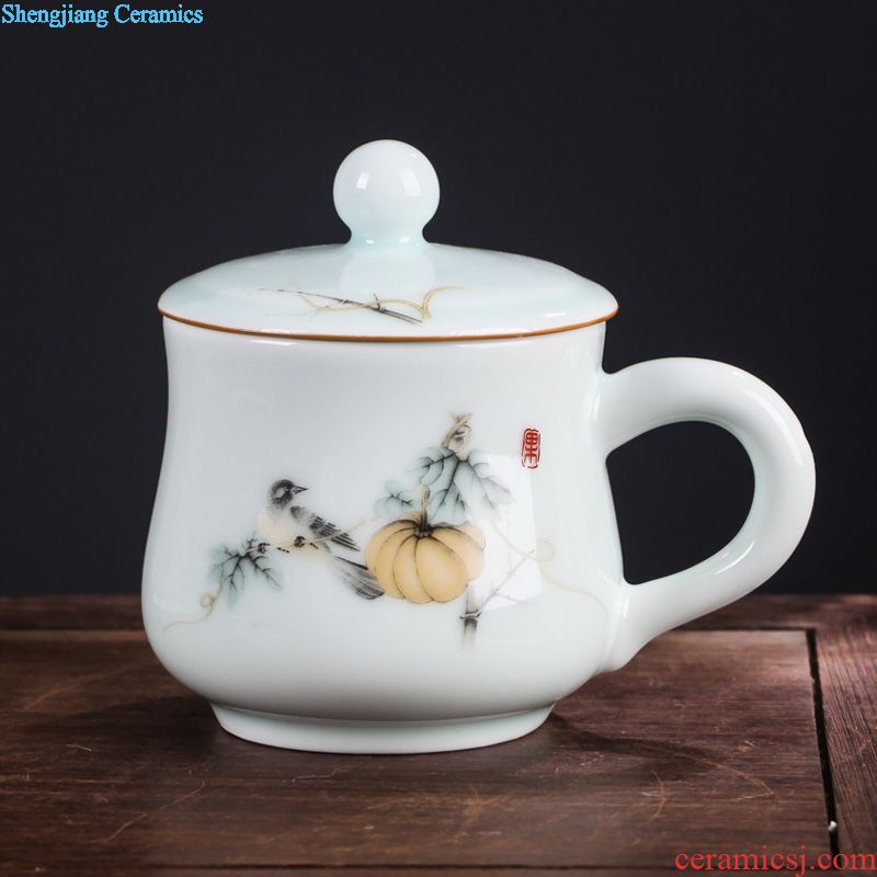 Vacuum cup double ceramic bladder curing cup with a cup of tea cup business gifts cup jingdezhen men and women