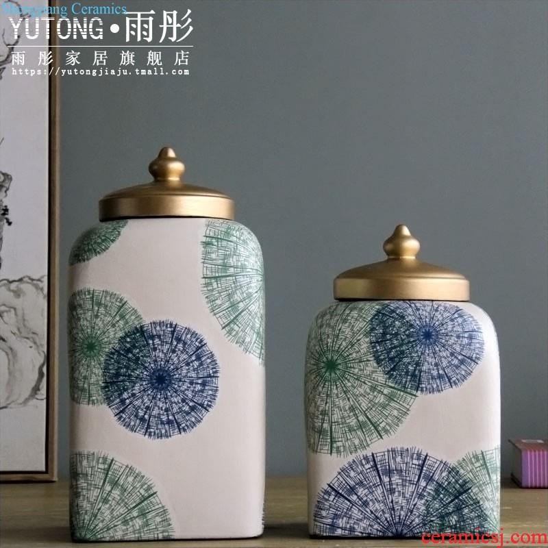 The rain tong household Jingdezhen ceramics craft kiln ceramic tea pot furnishing articles ceramic tea pot