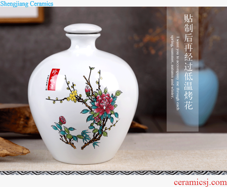 Jingdezhen ceramic sichuan pickled pickles bacon seal pot security kimchi altar salt pickles pickled egg storage