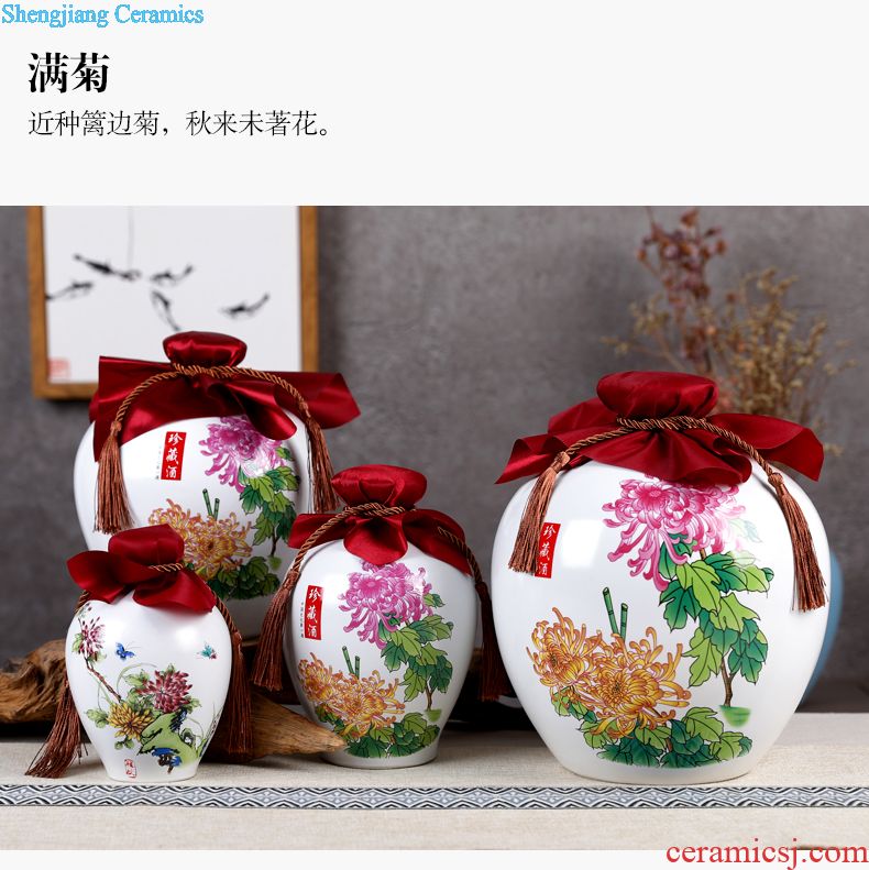 Jingdezhen ceramic sichuan pickled pickles bacon seal pot security kimchi altar salt pickles pickled egg storage