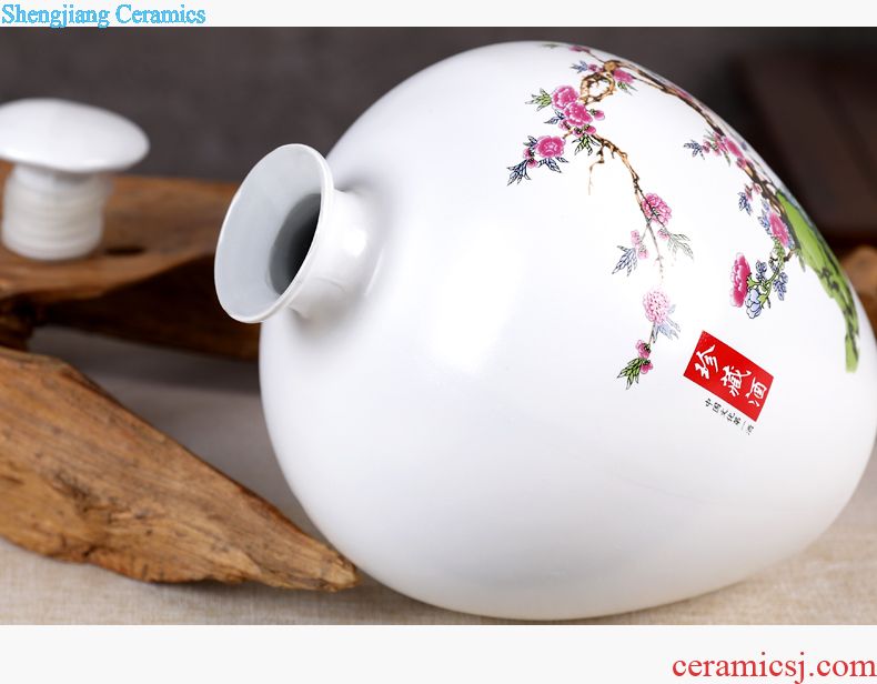 Jingdezhen ceramic sichuan pickled pickles bacon seal pot security kimchi altar salt pickles pickled egg storage