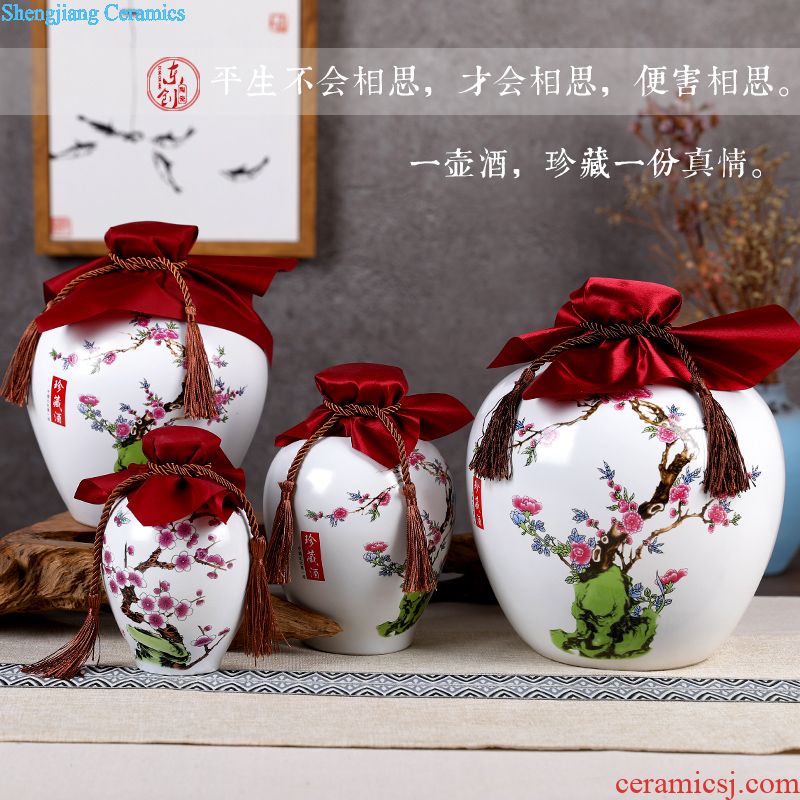 Jingdezhen ceramic sichuan pickled pickles bacon seal pot security kimchi altar salt pickles pickled egg storage