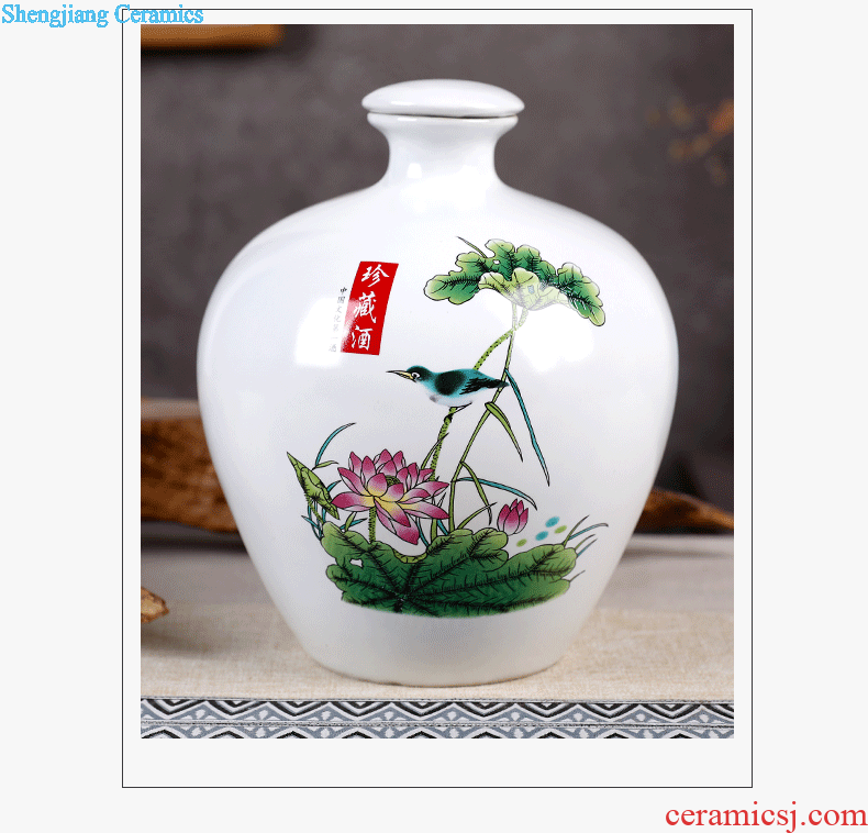 Jingdezhen ceramic sichuan pickled pickles bacon seal pot security kimchi altar salt pickles pickled egg storage