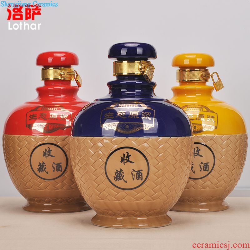 Jingdezhen ceramic jars 10 jins 20 jins 30 jins 50 jins of archaize hip bubble whose bottle it medicated wine jar