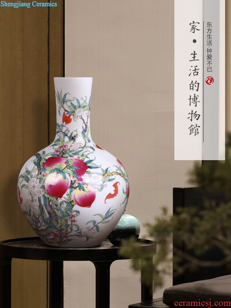 Jingdezhen blue and white porcelain vases, flower arrangement furnishing articles sitting room adornment of new Chinese style household ceramics handicraft gifts