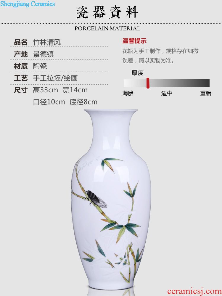 Jingdezhen ceramic vase furnishing articles imitation qing qianlong blue and white porcelain bottle gourd bottle of large Chinese sitting room accessory products
