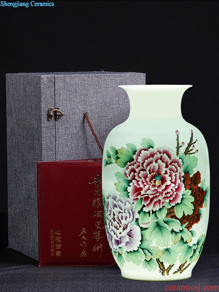 Jingdezhen ceramic vases, flower arranging hand-painted pastel enjoy sitting room place of new Chinese style household ornaments