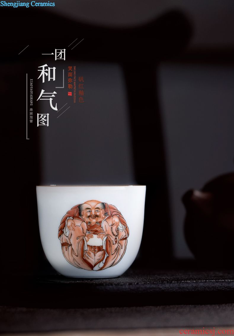 Jingdezhen ceramic hand-painted manual jade snow mud points fair mug of tea is tea tea, kungfu tea accessories