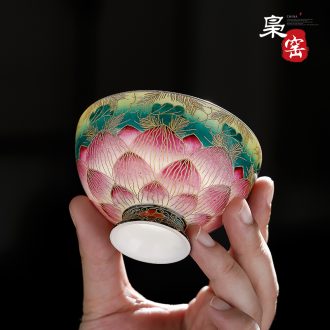 Jingdezhen teacups hand-painted master kung fu tea tea cup, single hand tea cup dharma ceramic cup