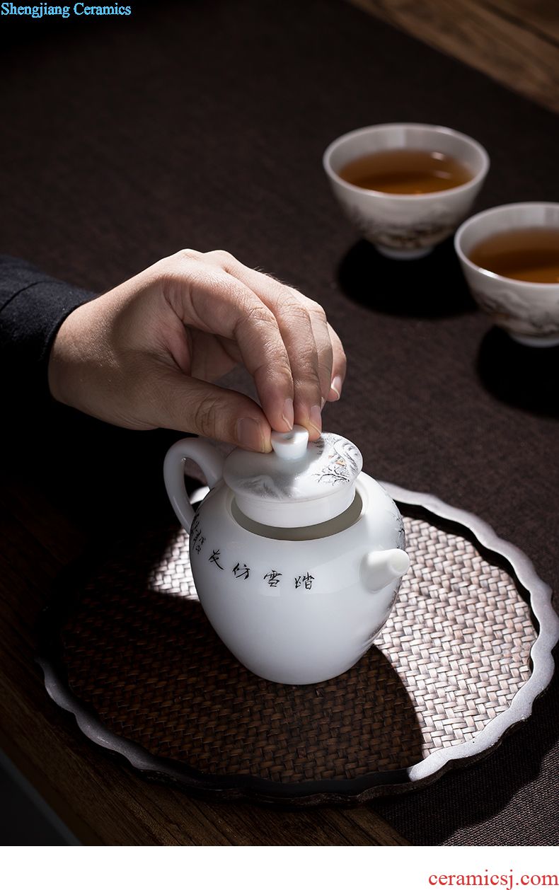 Jingdezhen ceramic color ink landscape cup sample tea cup manual kung fu noggin single cup hand-painted personal tea cups