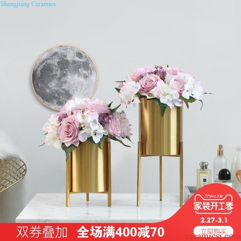 Mr Han mei Nordic contracted sitting room mesa ceramic simulation flower vase decoration ark creative Vienna furnishing articles