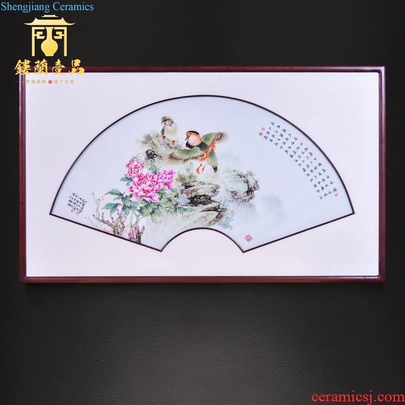 Jingdezhen ceramics hand-painted dragon world porcelain plate painting background of new Chinese style household adornment wall hanging