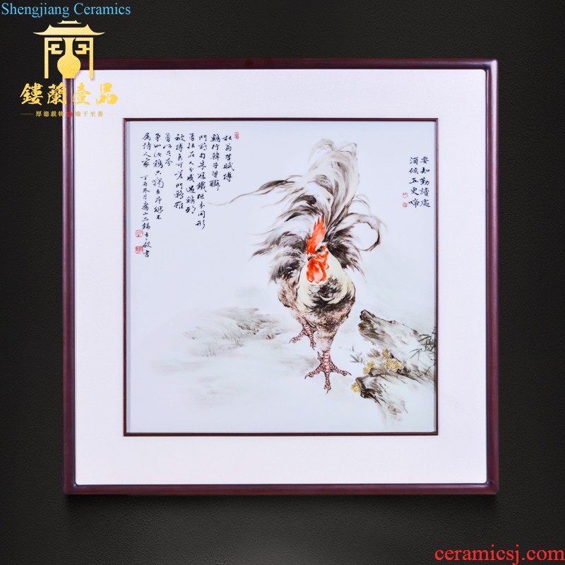 High-quality goods of jingdezhen ceramics hand-painted porcelain plate painting the living room background TV ark adornment picture hanging painter in furnishing articles