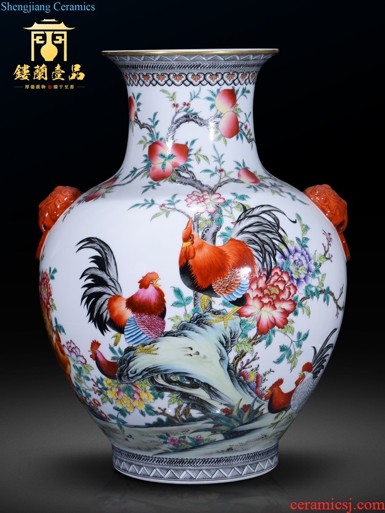 Hand-painted lotus in jingdezhen ceramics have a background fish porcelain plate painting the sitting room adornment picture hanging painter in furnishing articles