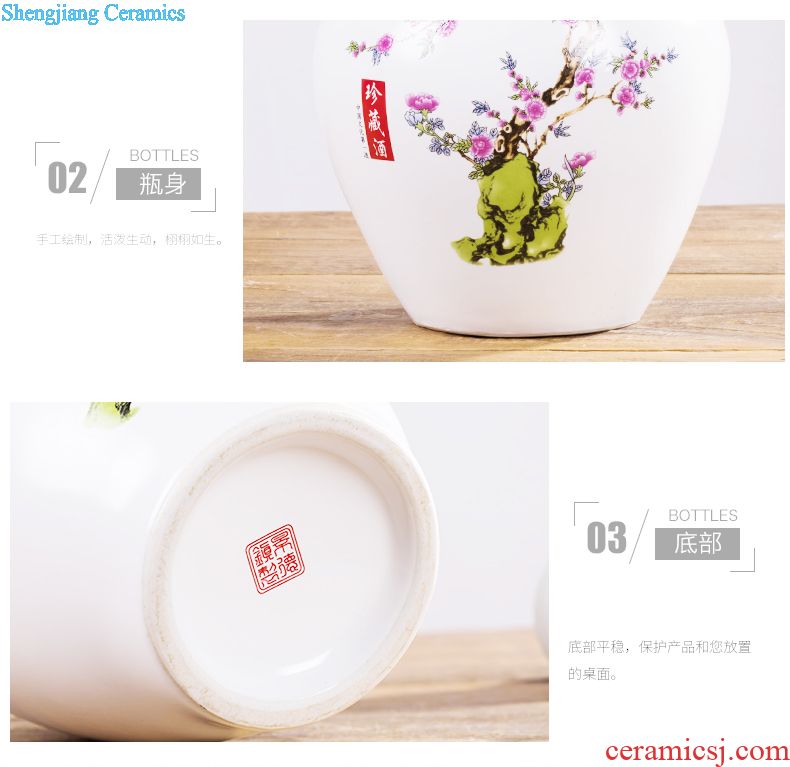 Jingdezhen ceramic jars 10 jins 20 jins 30 jins 50 jins home archaize sealed empty bottles it bubble wine