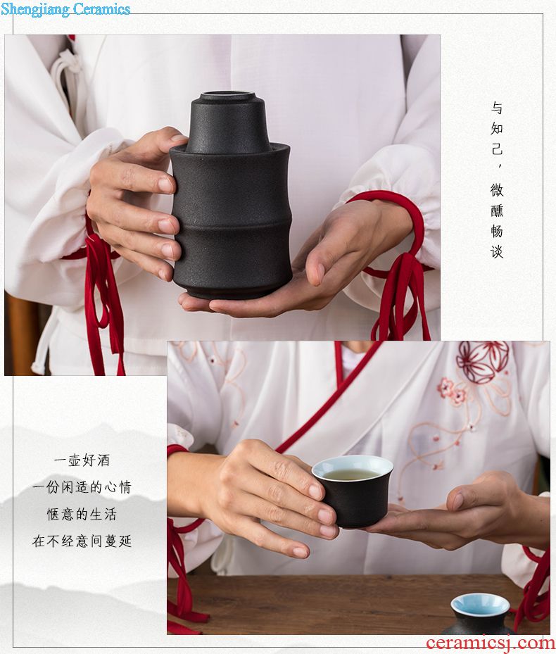 Ceramic jars home 10 jins 20 jins 50 kg to seal archaize it caches liquor bubble wine bottle
