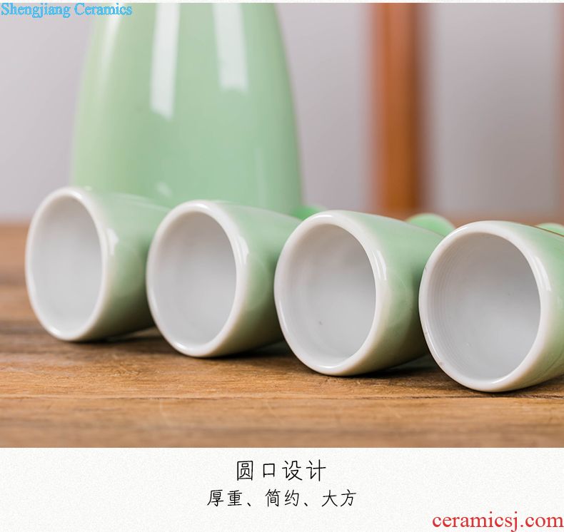Jingdezhen ceramic bottle 5 jins gourd hip wine-press with wine liquor bubble sealed cans with wine