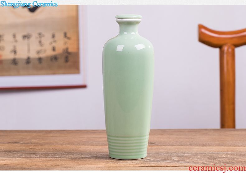 A kilo ceramic bottle gourd containers bulk empty bottle 1 catty blank bottle wine wine collection
