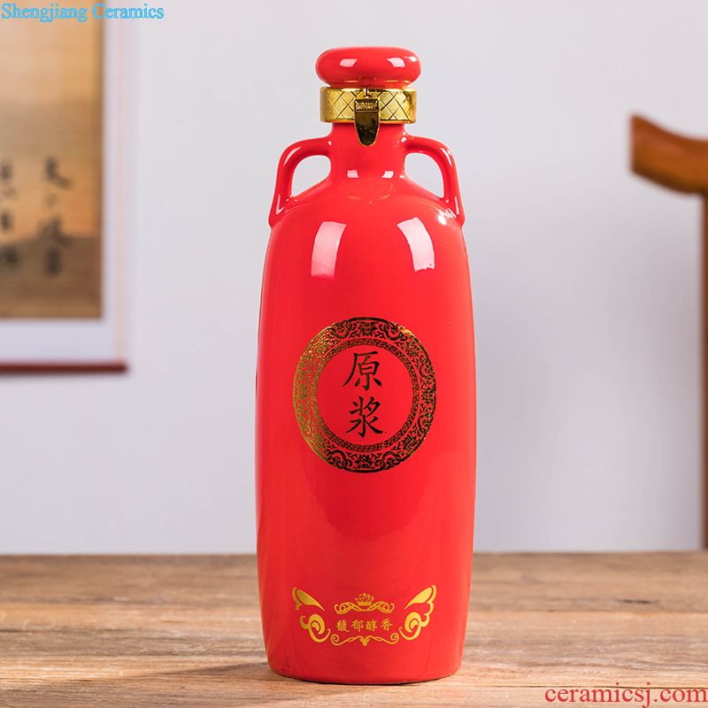 Jingdezhen ceramic it creative decoration 50 kg bottle tea barrel at the end of the storage tank ricer box sealed jar