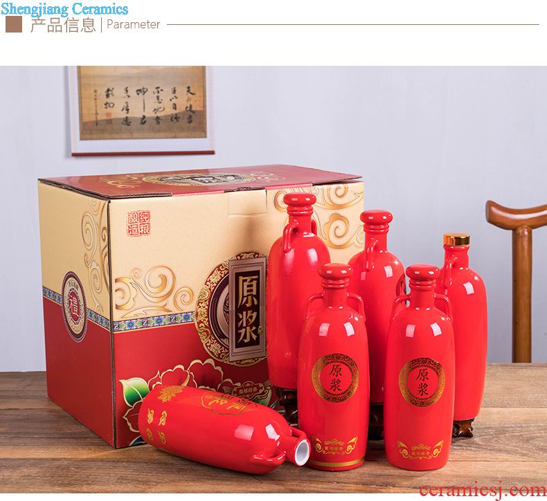 Jingdezhen ceramic it creative decoration 50 kg bottle tea barrel at the end of the storage tank ricer box sealed jar