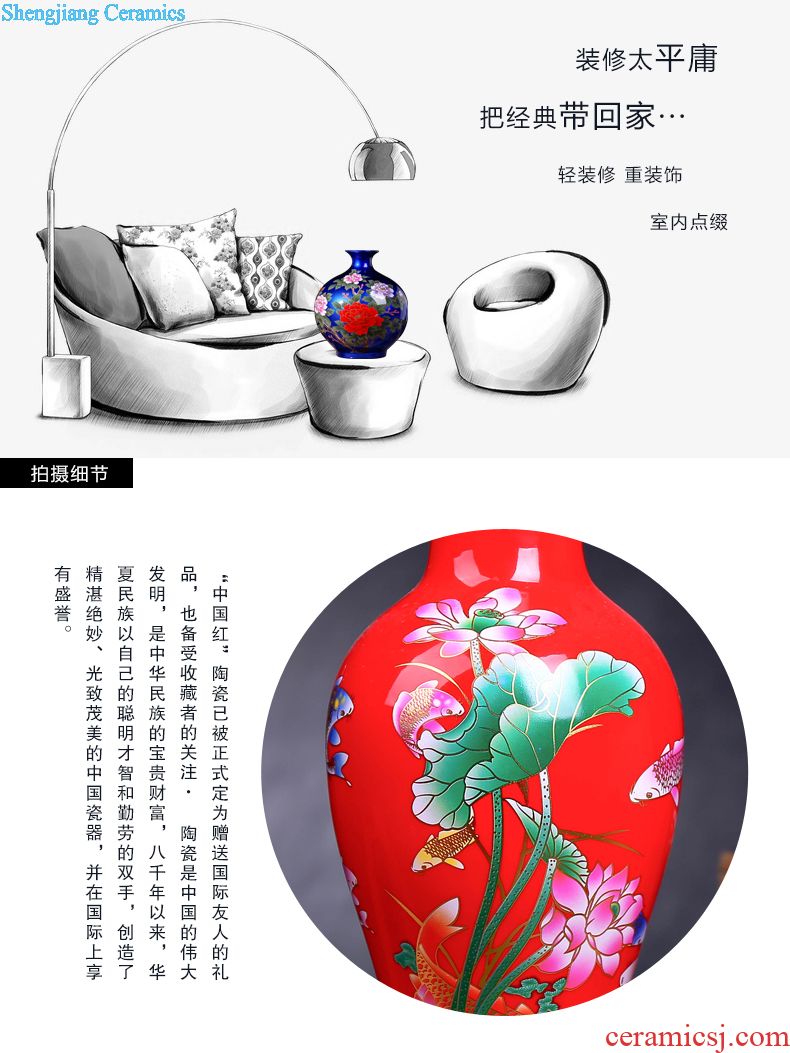 Jingdezhen ceramic household adornment flower arranging flower vases, arts and crafts porcelain vase furnishing articles sitting room table