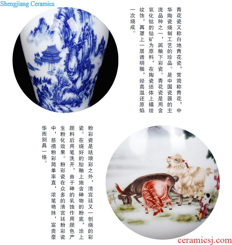 Jingdezhen ceramic household adornment flower arranging flower vases, arts and crafts porcelain vase furnishing articles sitting room table
