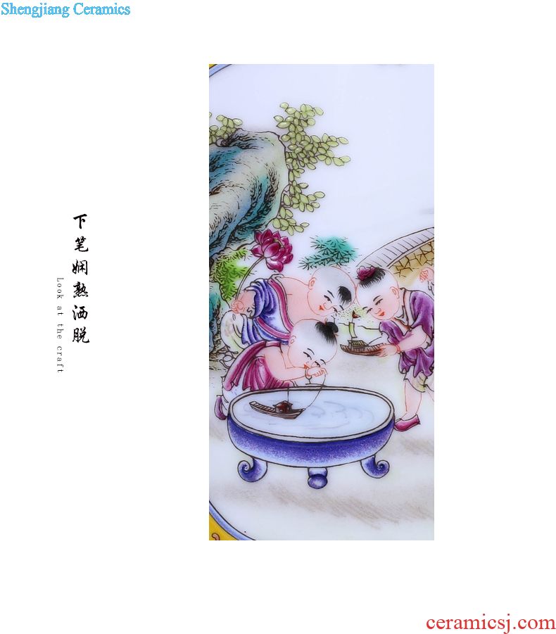 Restoring ancient ways of jingdezhen ceramic powder wariety pen container office furnishing articles home decorative arts and crafts opening gifts teachers