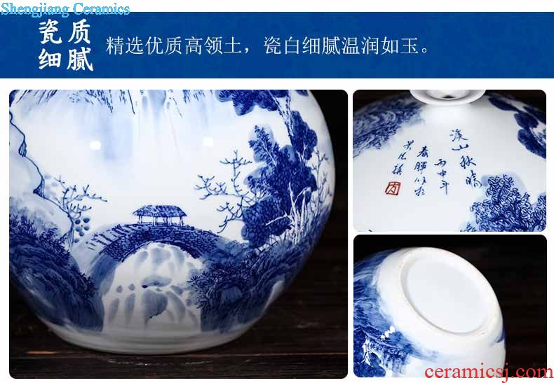 Jingdezhen ceramics porcelain stool teahouse tea house furnishing articles household adornment tea drum stool ornaments