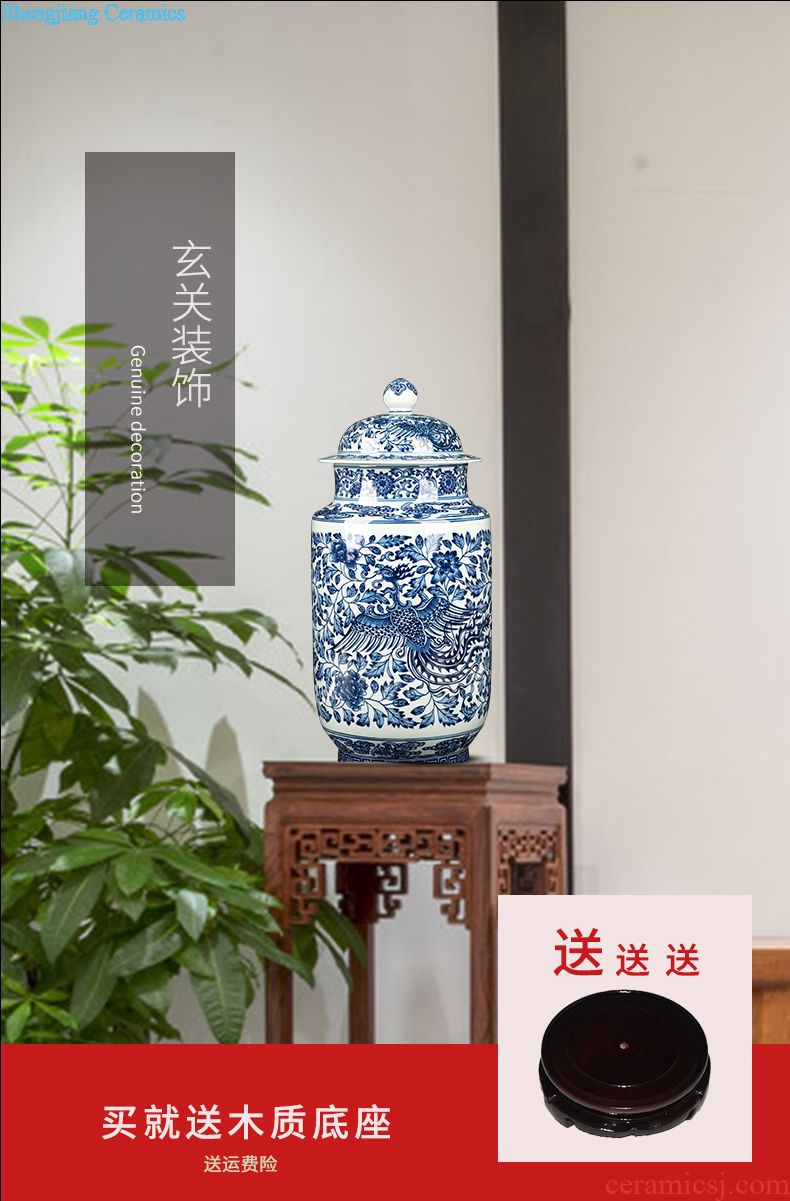 Jingdezhen ceramic canned pea green glaze butterfly general act the role ofing is tasted furnishing articles new Chinese style household porcelain decoration in the sitting room