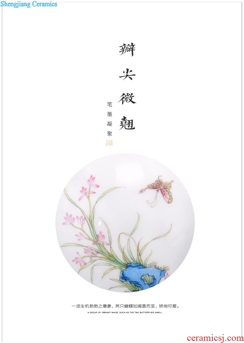 Jingdezhen hand-painted colored enamel sample tea cup small JingJun fragrance-smelling cup masters cup single glass ceramic cups
