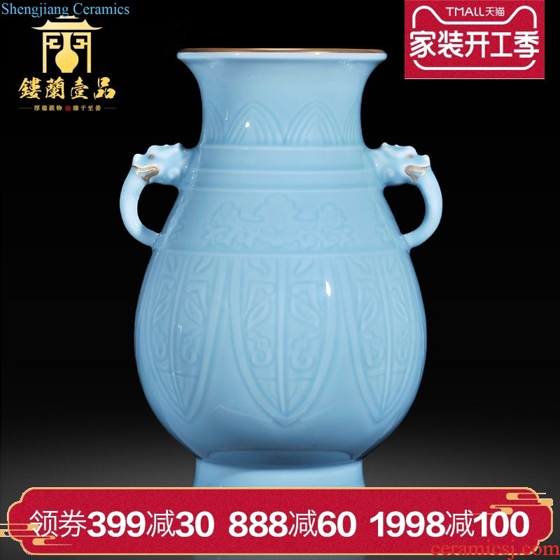 Jingdezhen ceramics China under MAO porcelain glaze colorful vase Twelve xi The sitting room porch decoration furnishing articles